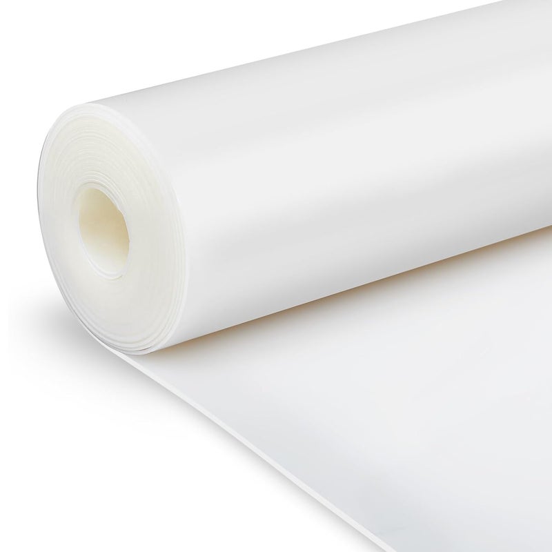 Innconee Silicone Rubber Sheets 1/16" Thick x 16" Wide x 118" Long Rubber Mat Gasket Material Strip Roll for DIY Gaskets Material, Pads, Sealing, Cushion, Microwave Oven Protection(White) - Image 1